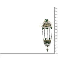 The Antique Silver 925 Amprapali Royal Green Earrings The Antique Silver 925 Amprapali Royal Green Earrings