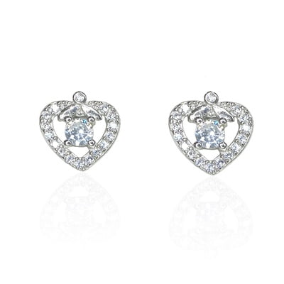 The Heart Solitaire Earrings