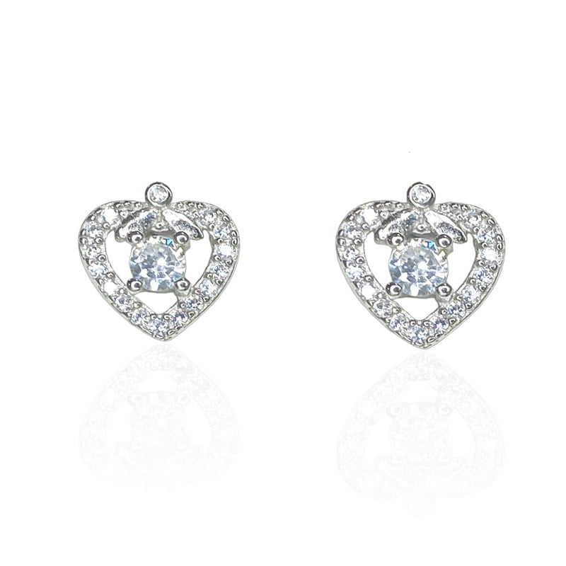 The Heart Solitaire Earrings The Heart Solitaire Earrings