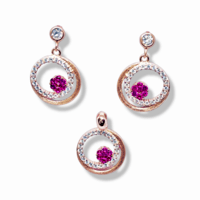 The Pink Circle Pendant Set The Pink Circle Pendant Set