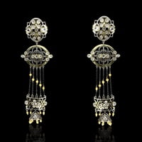 The Antique Silver 925 Amrapali Long Beads Earrings The Antique Silver 925 Amrapali Long Beads Earrings