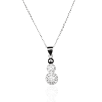 Sterling Silver Double Solitaire Pendant Sterling Silver Double Solitaire Pendant