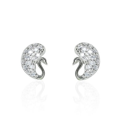 The Silver Swan Earrings