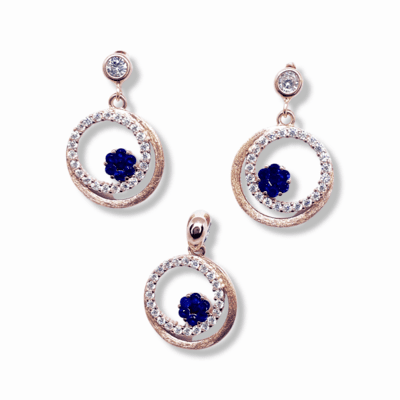 The Blue Circle Pendant Set