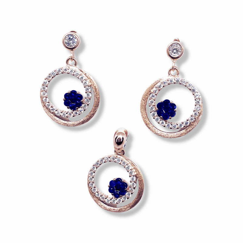 The Blue Circle Pendant Set The Blue Circle Pendant Set