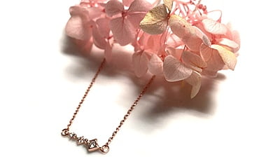 The Diamond Stick Pendant with Link Chain