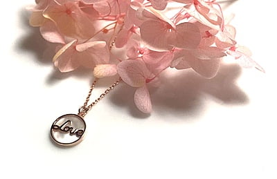 The Crystal Love Pendant with Link Chain