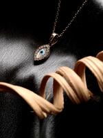 The Evils Eye Pendant with Link Chain The Evils Eye Pendant with Link Chain