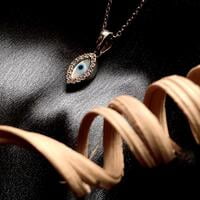 The Evils Eye Pendant with Link Chain The Evils Eye Pendant with Link Chain