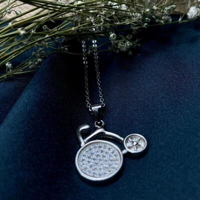 Sterling Silver 925 The Silver Cycle Pendant