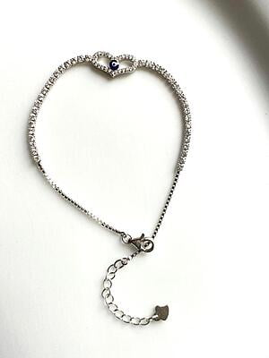 The Evils Eye Diamond Heart Pendant