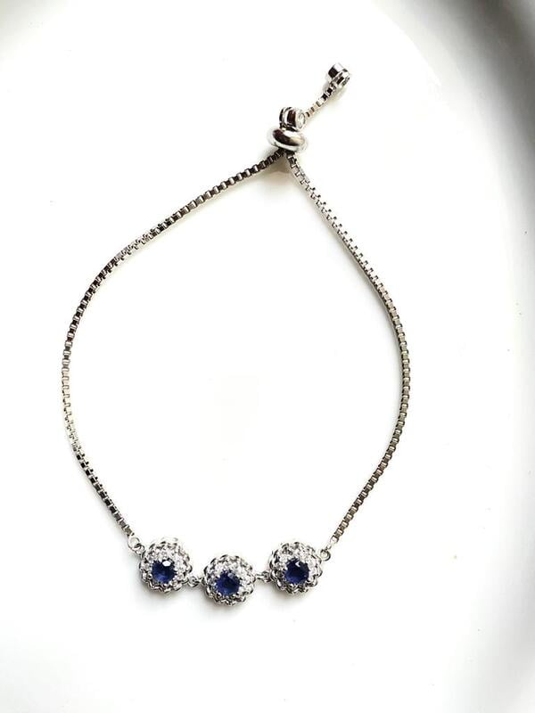 The Blue Sapphire Trio Bracelet The Blue Sapphire Trio Bracelet