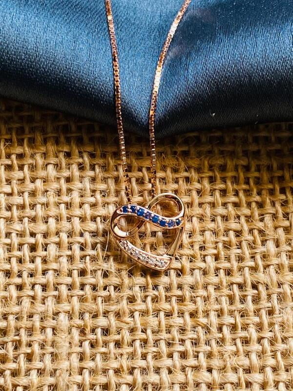 The Rose Gold Infinity Heart Pendent with link chain The Rose Gold Infinity Heart Pendent with link chain