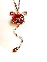 The Red Stone Teddy Pendent with link chain The Red Stone Teddy Pendent with link chain