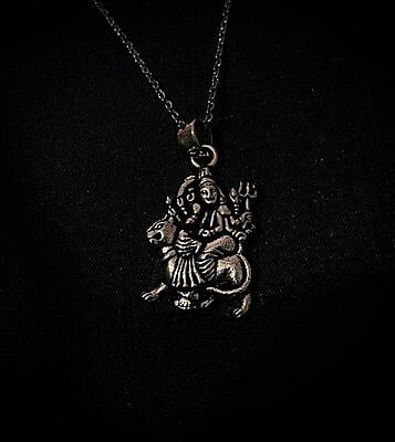 The Goddess Durga Maa Pendant with link chain