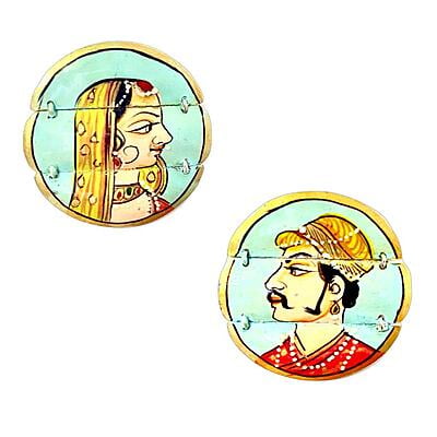 The Amrapali Silver 925 Raja Rani Round Earrings