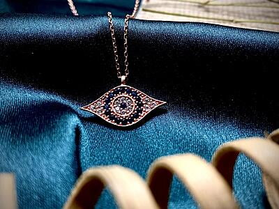 The Golden Evil Pendant with link chain