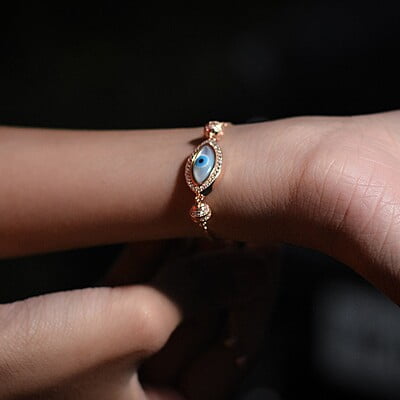 Rose Gold Evils Eye Bracelet