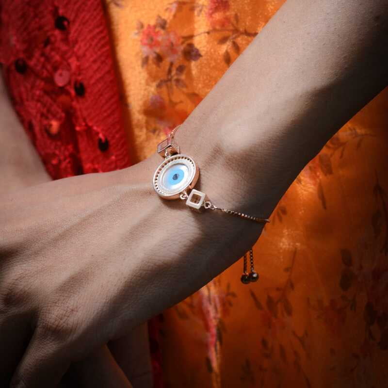 Evils Eye Rose Gold Round Bracelet Evils Eye Rose Gold Round Bracelet