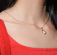 Double Heart Rose Gold Pendant Set Double Heart Rose Gold Pendant Set
