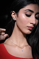The Rose Gold Water Drop Pendant Set The Rose Gold Water Drop Pendant Set