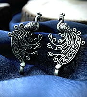 The Peacock oxidised Earrings The Peacock oxidised Earrings