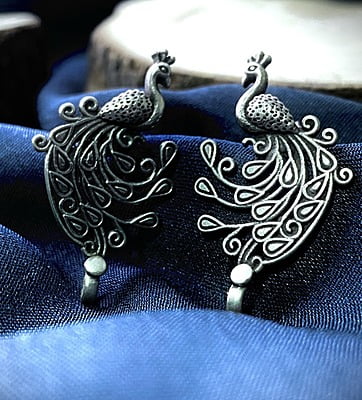The Peacock oxidised Earrings