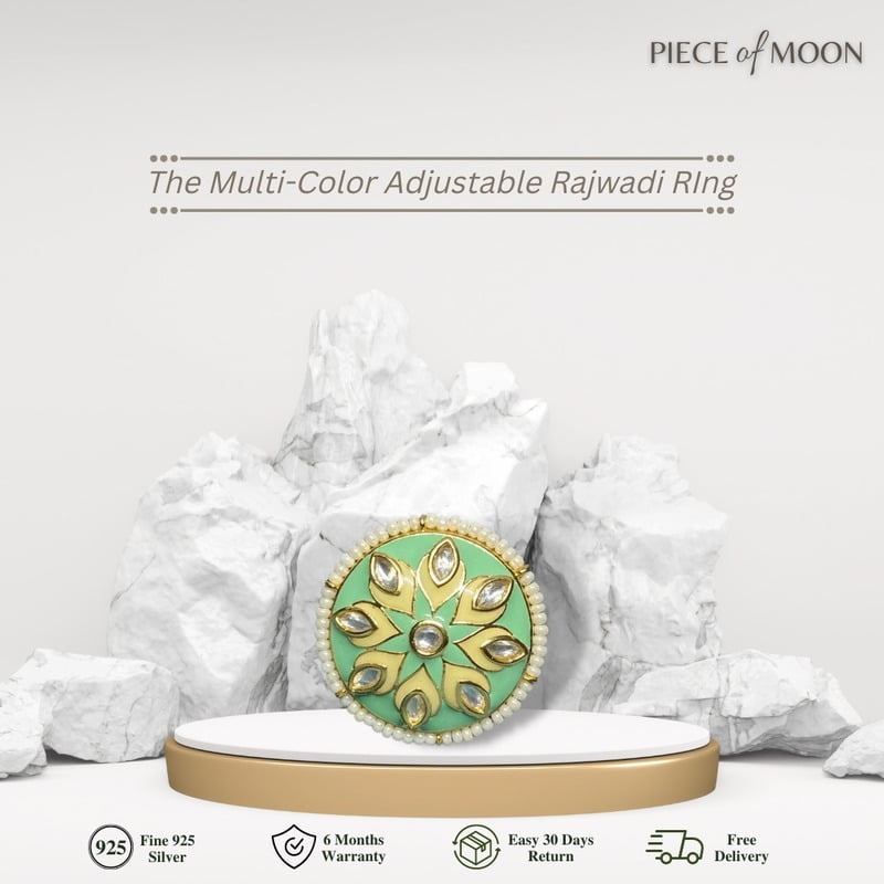 The Multi Color Adjustable Rajwadi RIng