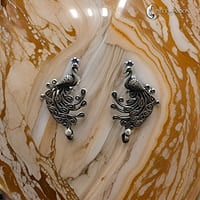 The Peacock oxidised Earrings The Peacock oxidised Earrings
