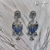 Sterling Silver 925 Oxidised Long Earrings Sterling Silver 925 Oxidised Long Earrings