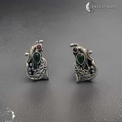 925 Sterling oxidised peacock