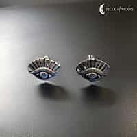 The Silver Zircon Evil Eye Claw Earrings The Silver Zircon Evil Eye Claw Earrings