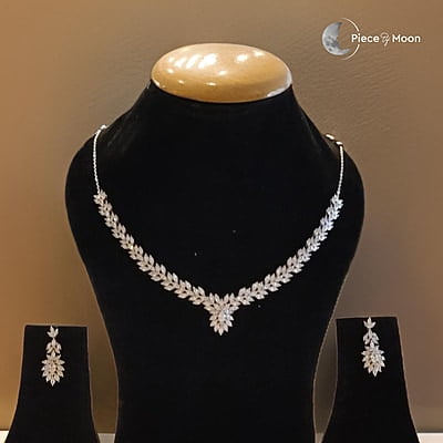 Sterling Silver Diamond Necklace