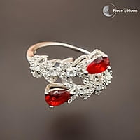 Diamond Drop Necklace + Bracelet+ Ring Combo Diamond Drop Necklace + Bracelet+ Ring Combo