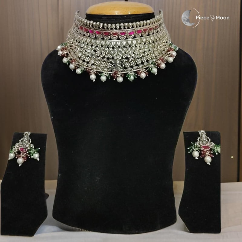 Lord Ganesha Oxidised Chokar Set Lord Ganesha Oxidised Chokar Set